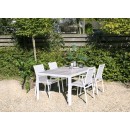 Zahradní jídelní židle Canterbury stohovatelná - bílá