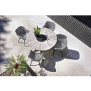 Zahradní Jídelní Stůl Provence teakový o průměru 150cm - Light Grey