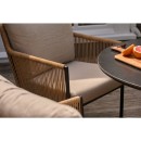 Cairo Rope provázková zahradní lounge židle - Black