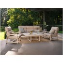 Gio lounge zahradní souprava s lavicí pro 3 - Sand