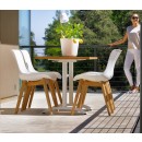 Sklopný Zahradní stůl Sophie Bistro Teak 110 x 70 cm - bílý