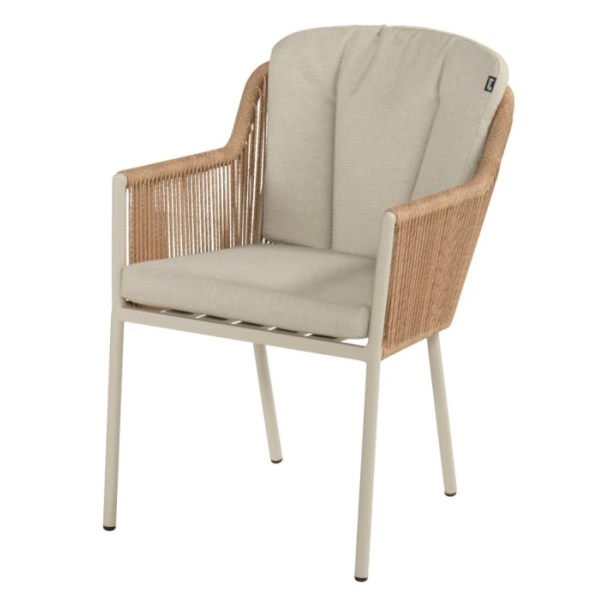 Cairo provázková zahradní jídelní židle - Sand