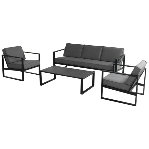 Jordan lounge zahradní souprava s lavicí pro 3 - Mid Grey