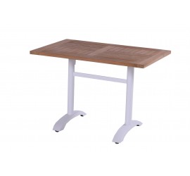 Sklopný stůl Sophie Bistro Teak 110 x 70 cm - bílý