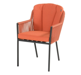 Cairo provázková zahradní jídelní židle - Terracotta