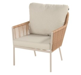 Cairo provázková zahradní lounge židle - Sand