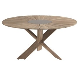 Luxusní zahradní jídelní stůl Provence dřevěný 150 cm - Light Grey