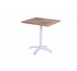 Sklopný stůl Sophie Bistro Teak 70 x 70 cm - bílý