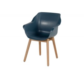 Sophie Teak Zahradní Jídelní Židle s područkami - steel blue